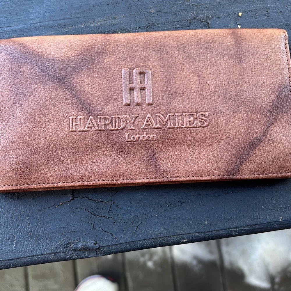 Hardy Amies London Brown Leather Wallet NWOT